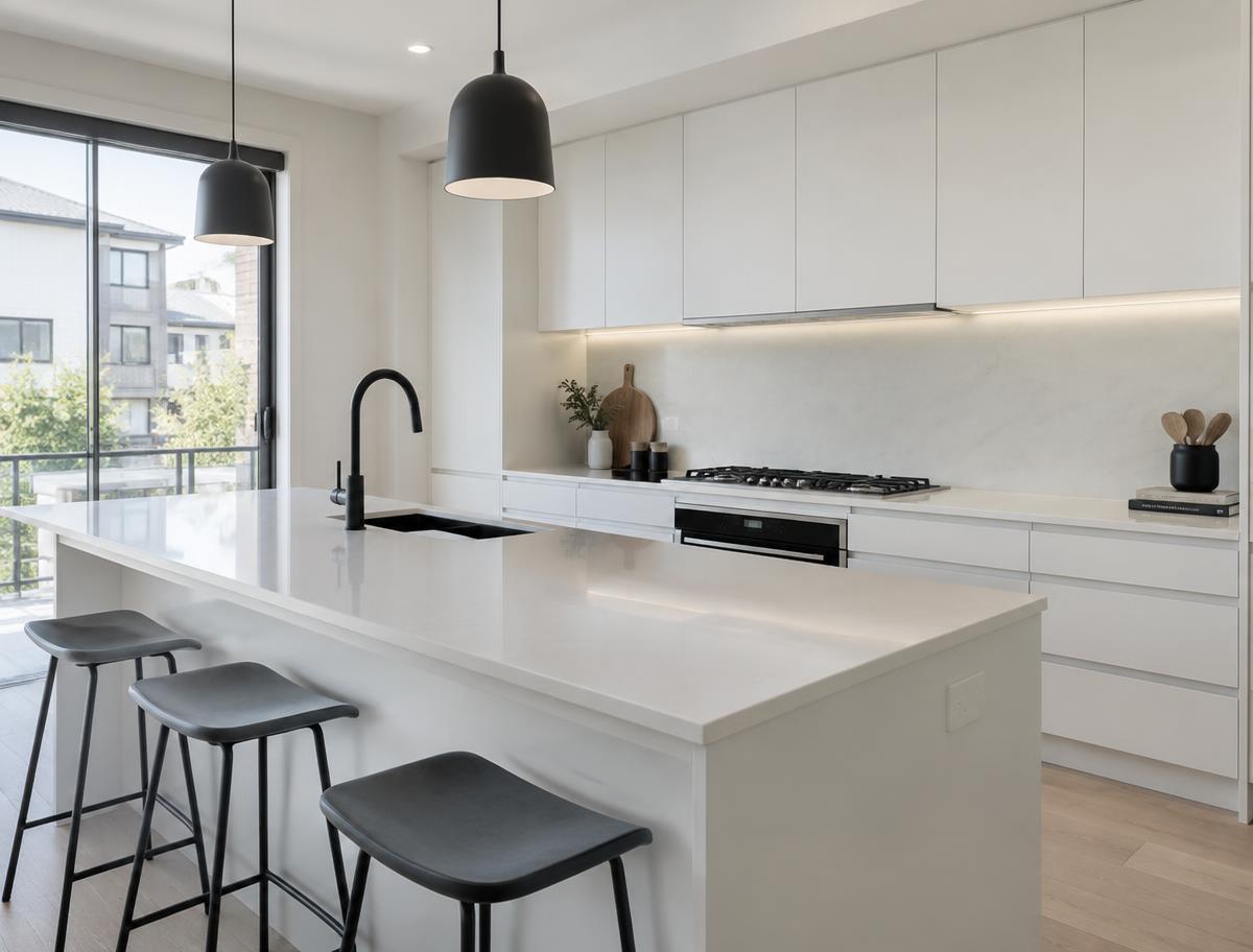 Modern white kitchen