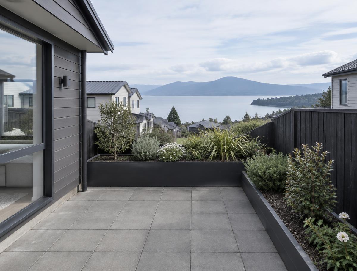 Courtyard with a view to the lake