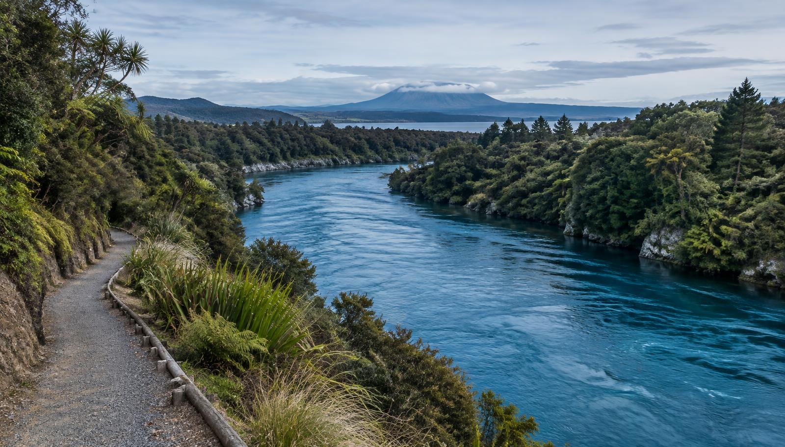 The Waikato River through native bush