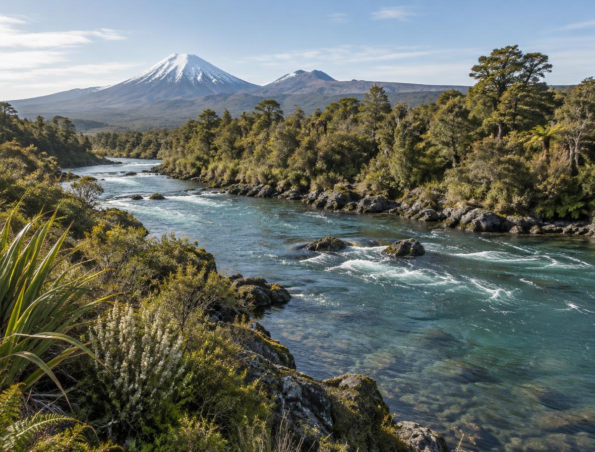The Tongariro River nearby