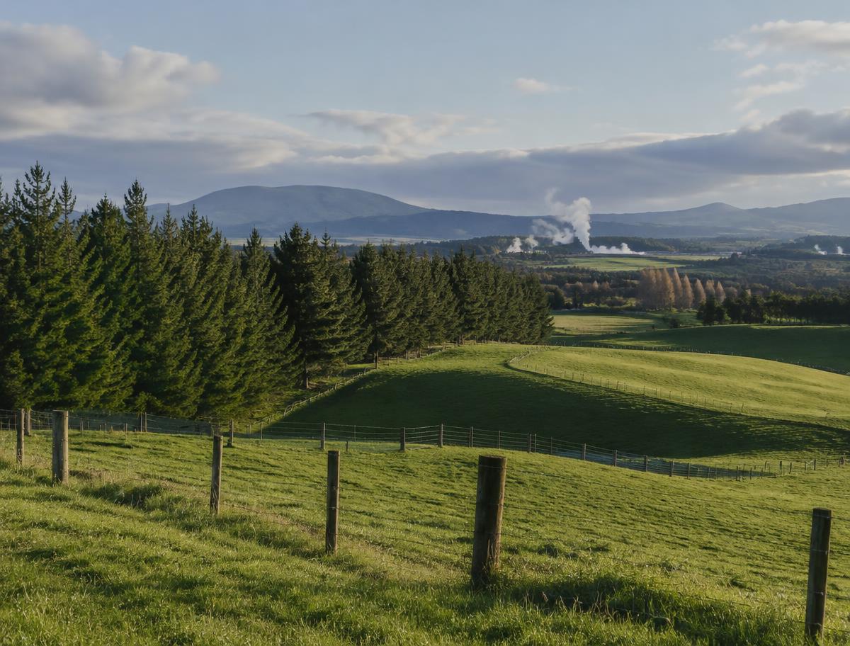 Paddocks and shelterbelts